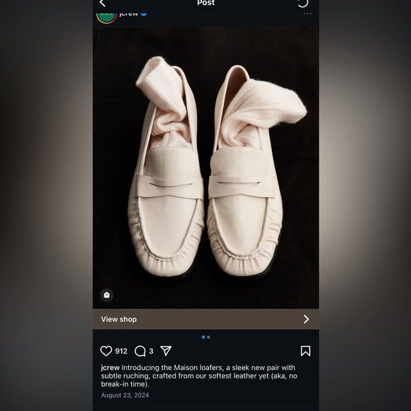 J.Crew Madison ruched loafers in leather sz9 NEW - Picture 4 of 9